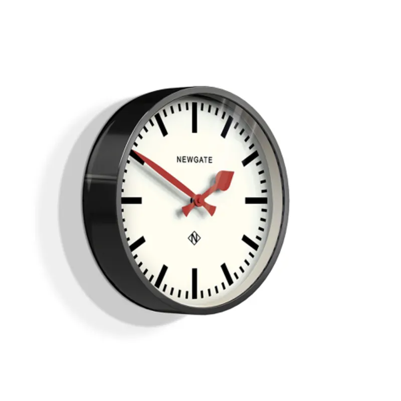 Newgate Luggage Clock in Gloss Black-1